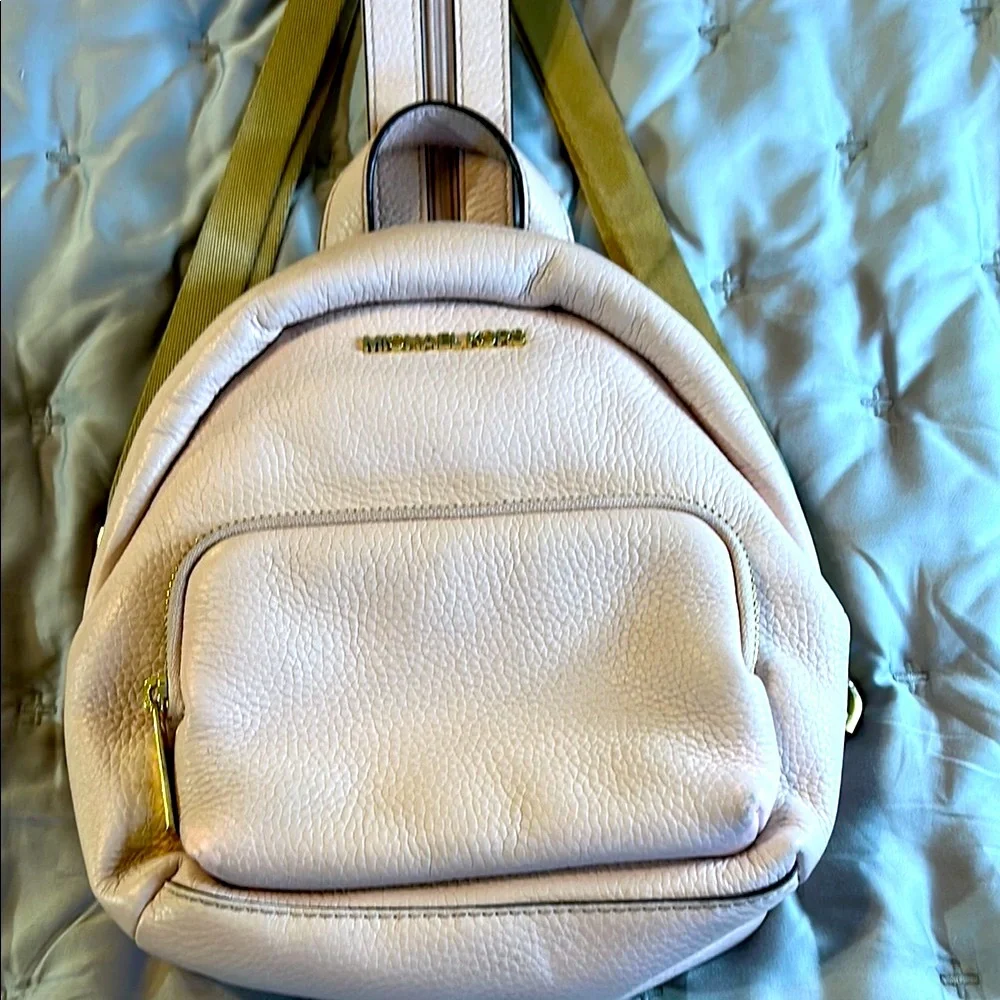 Michael Kors Pink Backpack Pebbled Leather